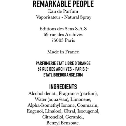 Parfum, Etat Libre D'Orange, Remarkable People, 100ml