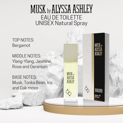 Set cadou parfum și loțiune, Alyssa Ashley, Musk, alb