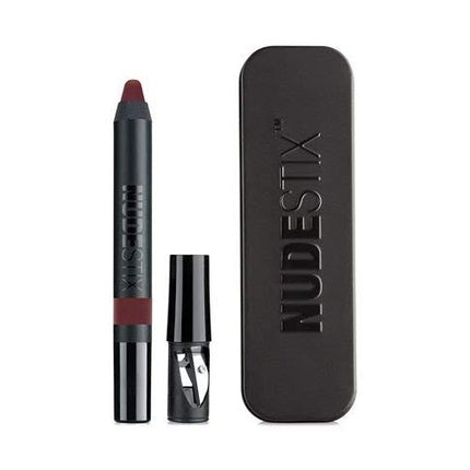 Creion buze și obraji, Nudestix, Intense Matte Lip + Cheek Pencil Stiletto, culoare roșu închis, mat