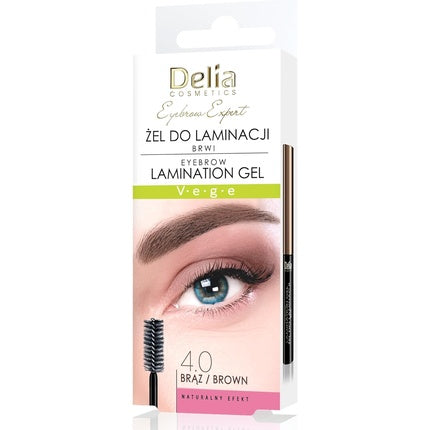 Gel fixare sprâncene, Delia Cosmetics, Eyebrow Expert, 4ml, maro