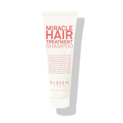 Șampon pentru păr, Eleven Australia, Miracle Hair Treatment, alb cu text roșu, 50 ml