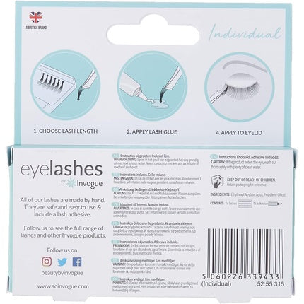 Gene False Invogue Individual Lashes, set, negru