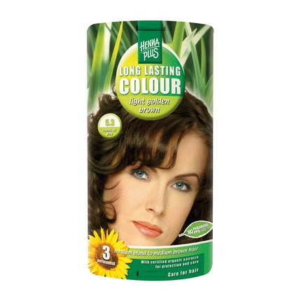 Hennaplus Lasting 53 Light Golden Brown Hair Color, Culoare 5.3, Ambalaj Verde