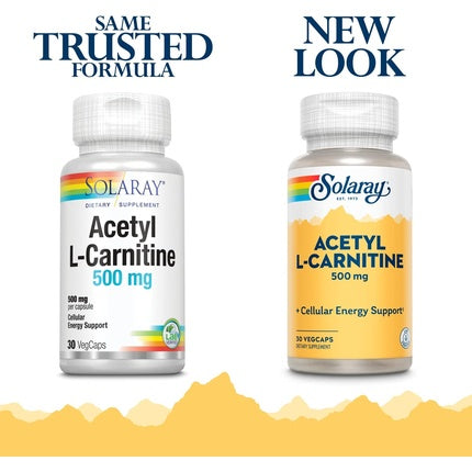 Supliment, Solaray, Acetyl L-Carnitine 500mg, 30 capsule vegane