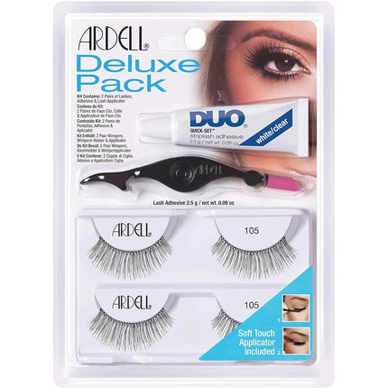 Gene false Ardell Deluxe Pack cu lipici Duo, stil 105