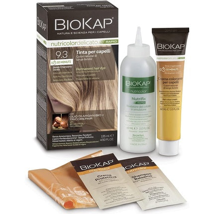 Vopsea de par, Bios Line, Biokap Nutricolor Delicato Rapid, blond foarte deschis auriu