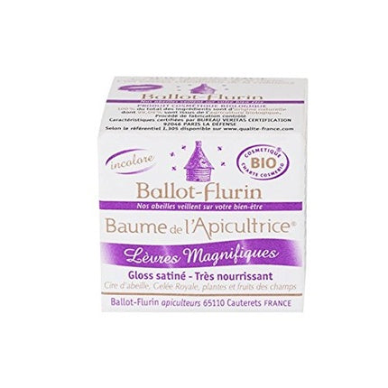 Balsam pentru buze Ballot Flurin, Baume de l'Apicultrice, 15ml, galben