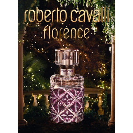 Roberto Cavalli Florence, Parfum feminin, EDP, 50ml, sticlă purpurie cu model geometric