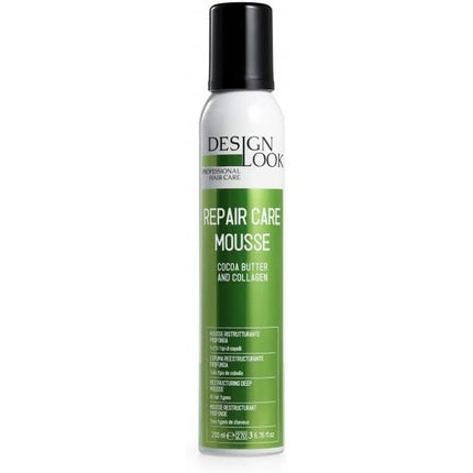 Mousse pentru păr, Design Look, Repair Care Mousse, cu unt de cacao și colagen, 200ml