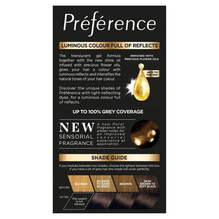 L'Oreal Paris Preference 4.013 Paris Refined Brown, Vopsea pentru păr permanentă, Culoare Maro Închis Natural