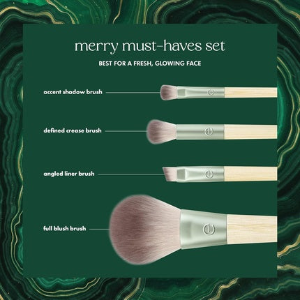 Set Pensule Machiaj, Ecotools, Natural, Verde