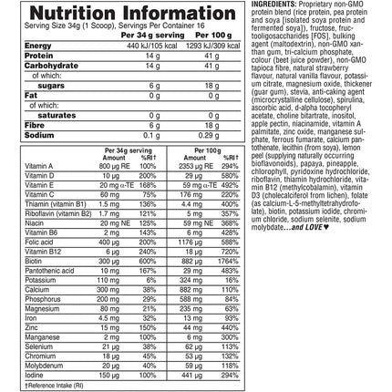 Shake proteic, Nature's Plus, SPIRU-TEIN, căpșuni, 540 g