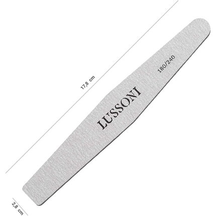 Pila pentru unghii Lussoni Diamond Zebra, 180/240 Grit, Pack de 25