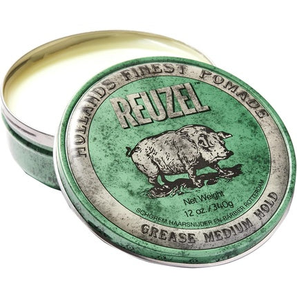 Pomada pentru păr, Reuzel, Green Grease, fixare medie, 340g