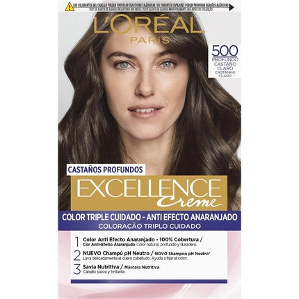 Vopsea de păr, L'Oréal, Excellence Brunette, cafeniu deschis, 200ml