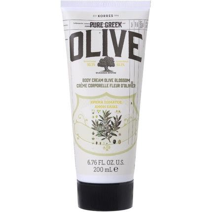Korres, Cremă de corp cu floare de măslin, 200ml, alb