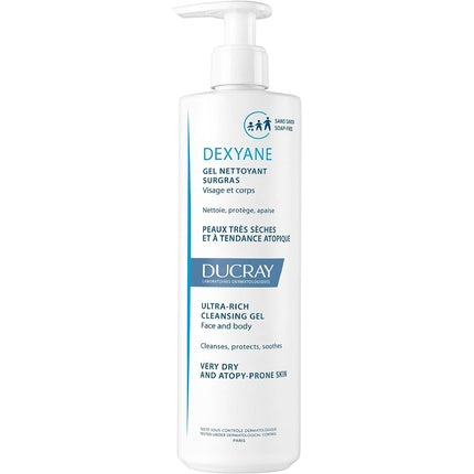 Gel de curățare, Ducray, Dexyane, pentru ten gras, 400ml