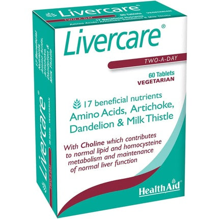 Supliment, HealthAid, Livercare, 60 tablete, turmeric