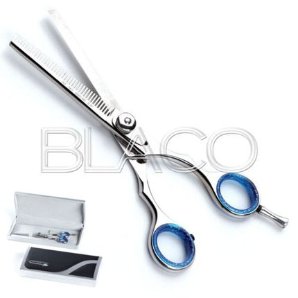 Set Forfecare pentru Subțierea Părului, Xanitalia, Executive, 46 dinți, 5.5 inch, albastru