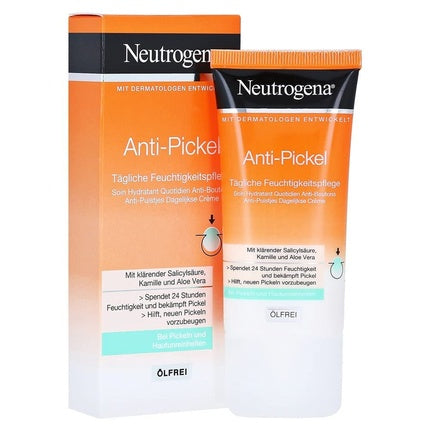 Neutrogena Anti-Pimple Face Cream - Cremă Facială de Zi cu Aloe Vera și Acid Salicilic, Oil-Free 50ml