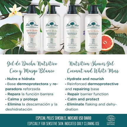 Gel de duș Dr. Tree, 500ml, cocos și mosc alb