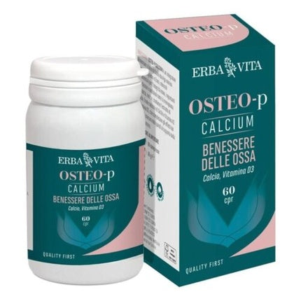 Erba Vita Osteo-P Calcium, supliment nutritiv pentru sănătatea oaselor și articulațiilor, 60 comprimate