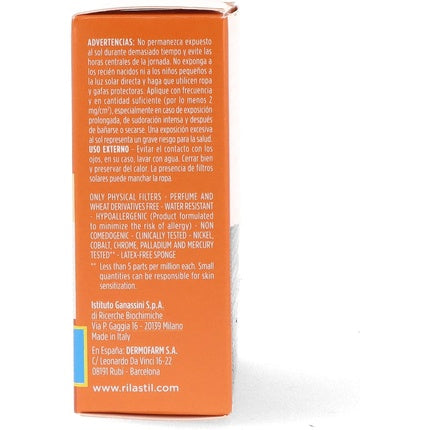 Cremă Față, Rilastil, Sun System SPF50+, Portocaliu