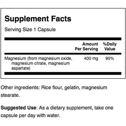 Supliment alimentar Swanson Triple Magnesium Complex 100 capsule 400mg