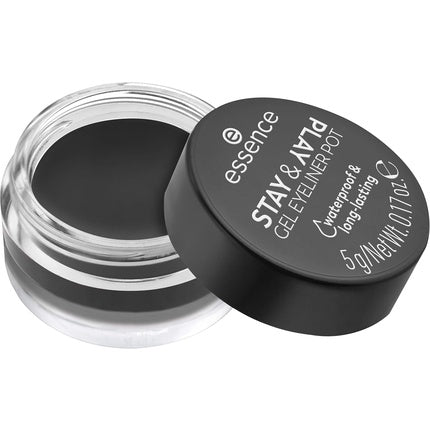 Creion ochi, Essence Stay & Play Gel Eyeliner No. 01, negru, 5 ml