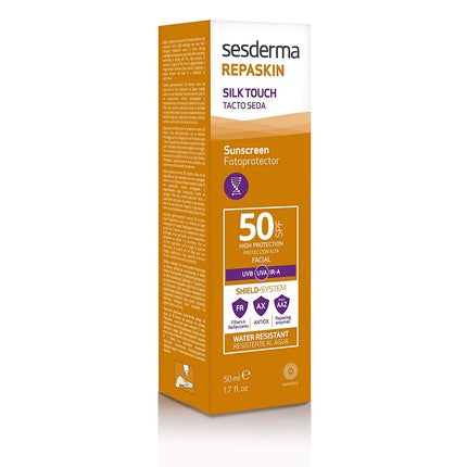 Fotoprotector facial, Sesderma Repaskin Silk Touch SPF 50+, alb, 50ml