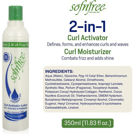 Sofn' Free, Moisturizer & Curl Activator Coconut, 350ml