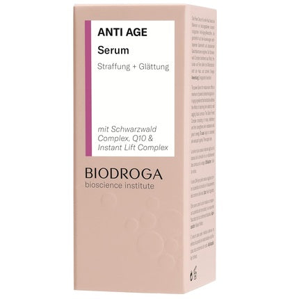 Serum facial anti-îmbătrânire Biodroga cu Complex Schwarzwald, Q10 & Instant Lift, 15ml