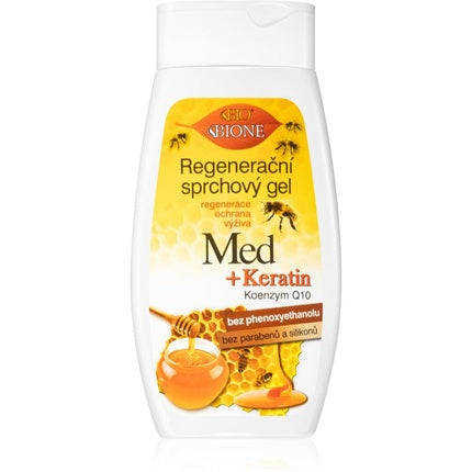 Gel de duș regenerant Bione Cosmetics Honey Q10, 260 ml