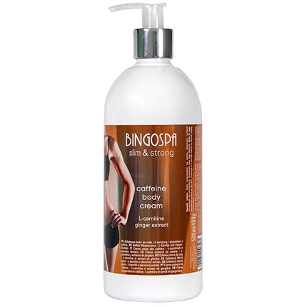 Cremă de corp Bingo Spa cu cafeină, L-carnitină și ghimbir, 500ml