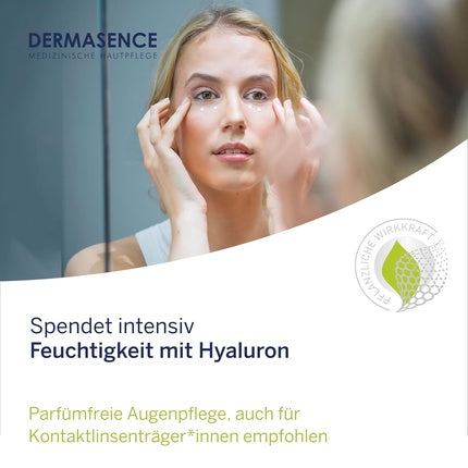 Dermasence Hyalusome Eye Care, Cremă de ochi cu acid hialuronic și extract de ceai verde, 15 ml