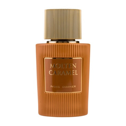 Paris Corner Molten Caramel Eau De Parfum, 100ml, sticlă texturată aurie, capac striat