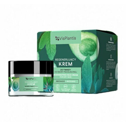 Crema de față Vis Plantis, regenerantă pentru piele uscată cu avocado, 50ml