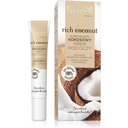 Cremă pentru ochi, Eveline Cosmetics, Rich Coconut, 20ml
