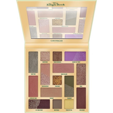 Paletă farduri ochi Catrice Disney The Jungle Book, model Bare Necessities, 15 culori, vegan
