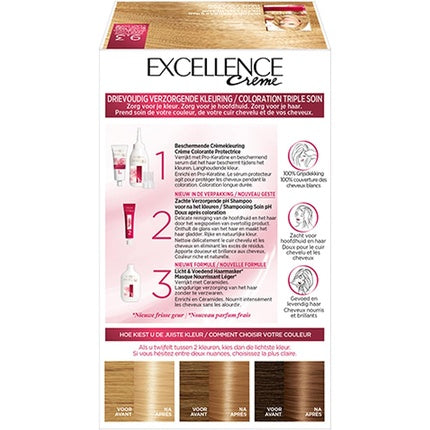 Vopsea de par, L'Oréal Paris, Excellence Cream, 9.3 Blond Auriu Foarte Deschis