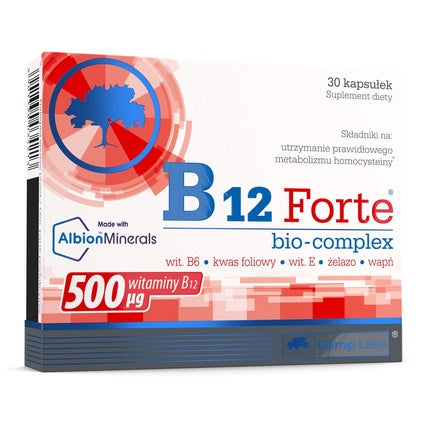 Supliment alimentar Olimp Labs B12 Forte Bio-Complex, Vitamina B12 cu Albion Minerals, 30 Capsule