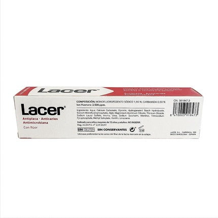 Pasta de dinți, Lacer, Duplo 125ml, pachet de 2