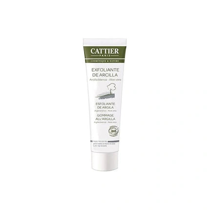 Exfoliant pentru față, Cattier, argilă albă, 100 ml