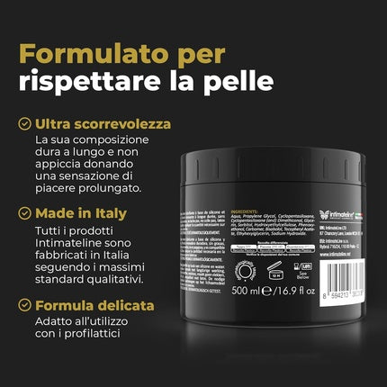 Lubrifiant, Intimateline, Fistan, silicon și apă, 500ml, negru