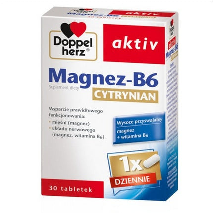Supliment dietetic Doppelherz Magnez-B6 Citrat, 30 Tablete