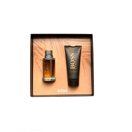 Set cadou parfum, Hugo Boss The Scent, 50ml, 100ml gel