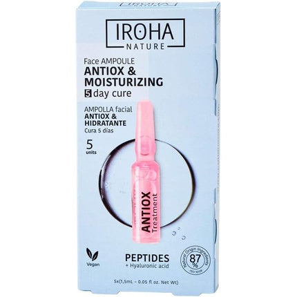 Set fiole faciale, Iroha Nature, cu peptide, 5 unități