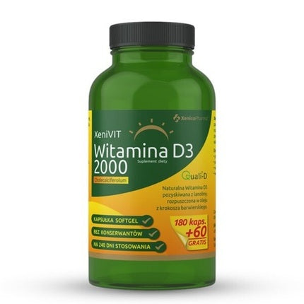 Supliment alimentar, XeniCare Pharma, Xenivit Vitamin D 2000, 240 capsule