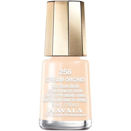 Smalț pentru unghii Mavala, 258 Cream Orchid, culoare bej pal, capacitate 17 ml