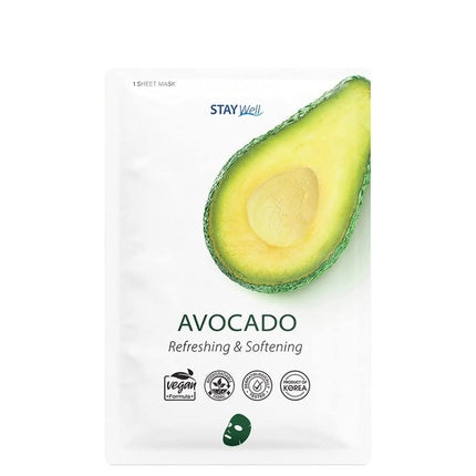 Masca facială tip folie Stay Well Vegan cu avocado, 27 g